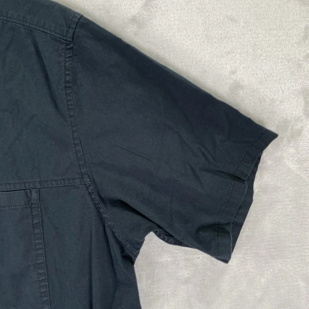 Fox Head Racing Shirt Mens Large Snap Buttons Short Sleeve Utility Pockets Biker